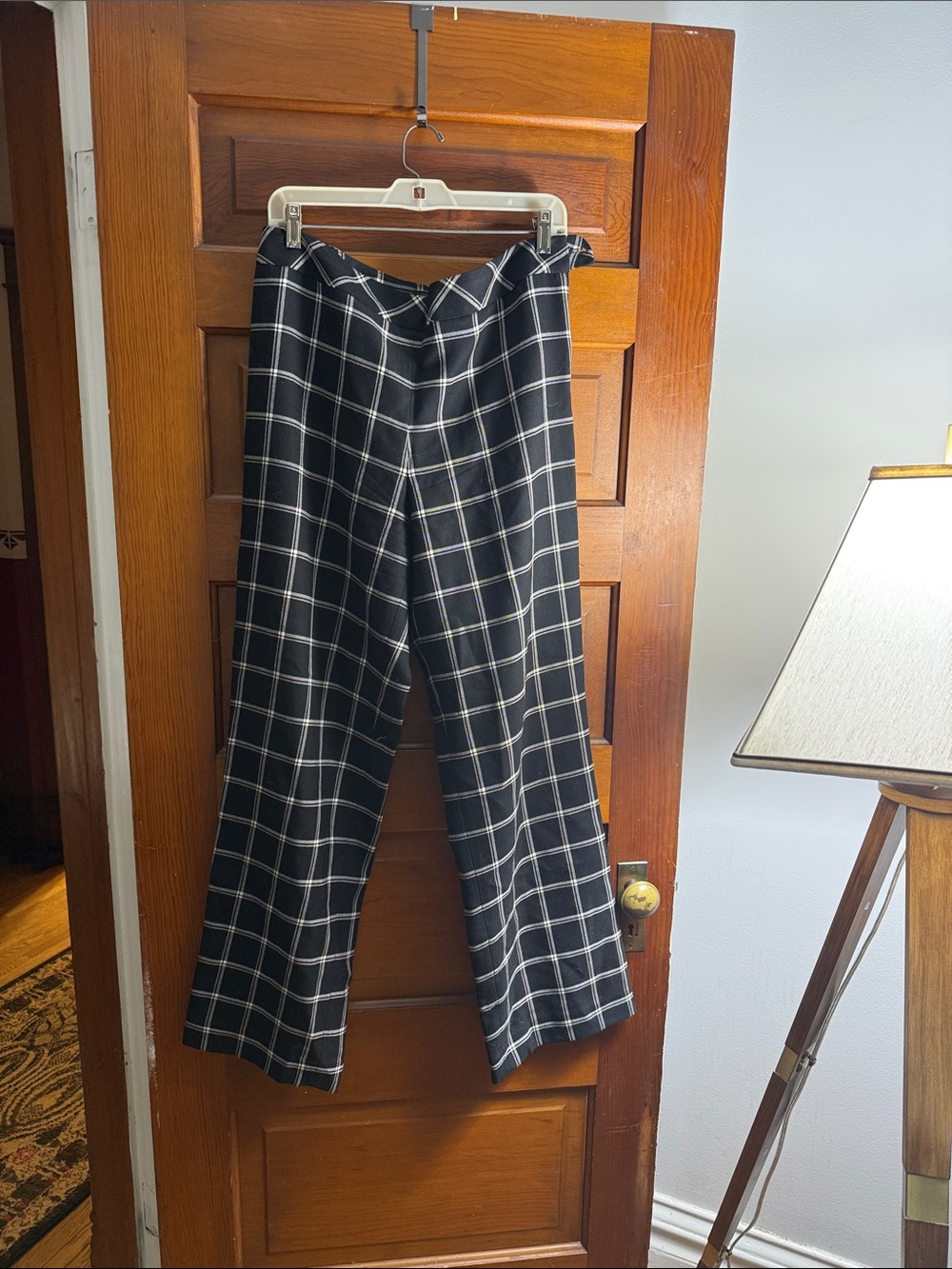 Pendleton all wool black Windowpane Plaid woman’s dress Pants